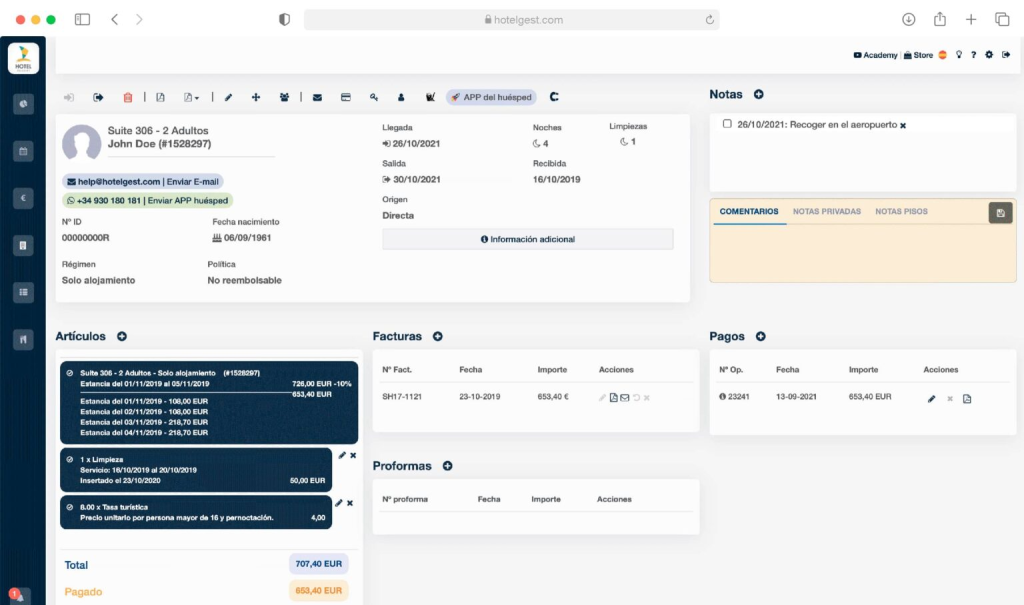Imagen de la plataforma de Hotelgest